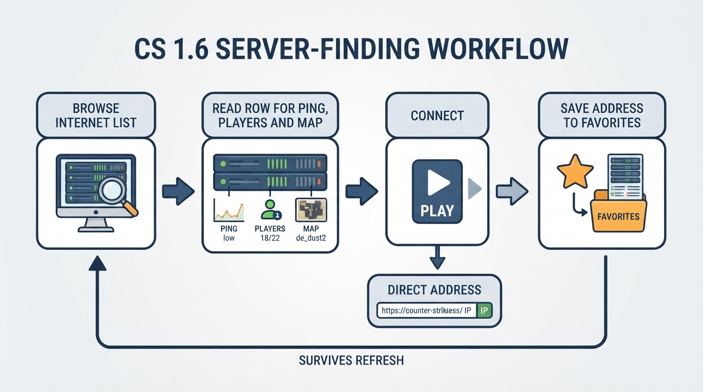 CS 1.6 Servers: How to Find, Check, and Join One